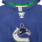 Mens Blue CCM NHL Vancouver Canucks Hoodie Jumper