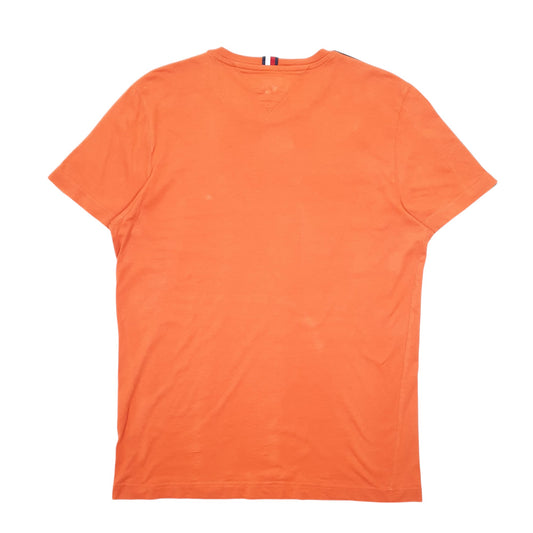 Mens Orange Tommy Hilfiger Spellout Short Sleeve T Shirt