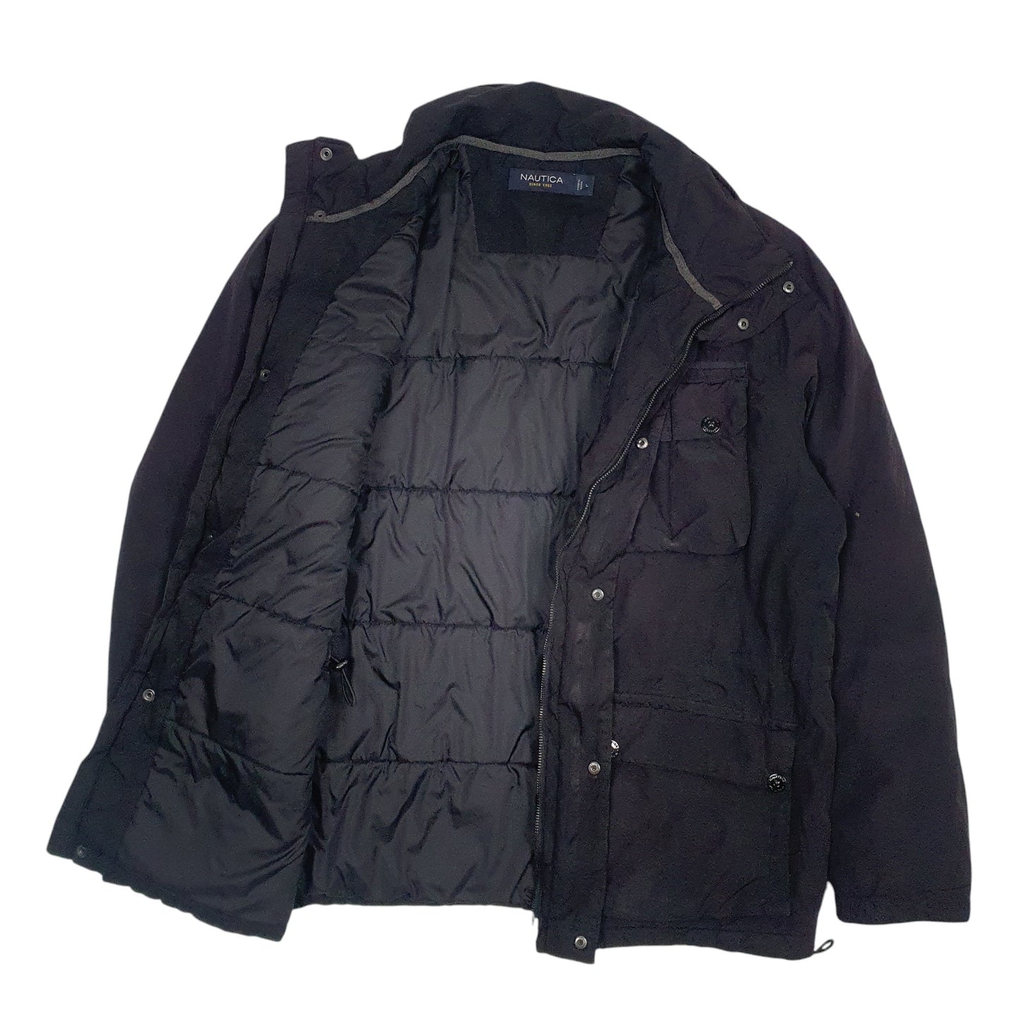 Mens Black Nautica   Coat