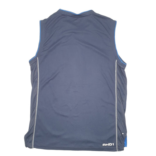 Mens Navy And 1 Basketball Jersey Vest Active Short Sleeve T Shirt
