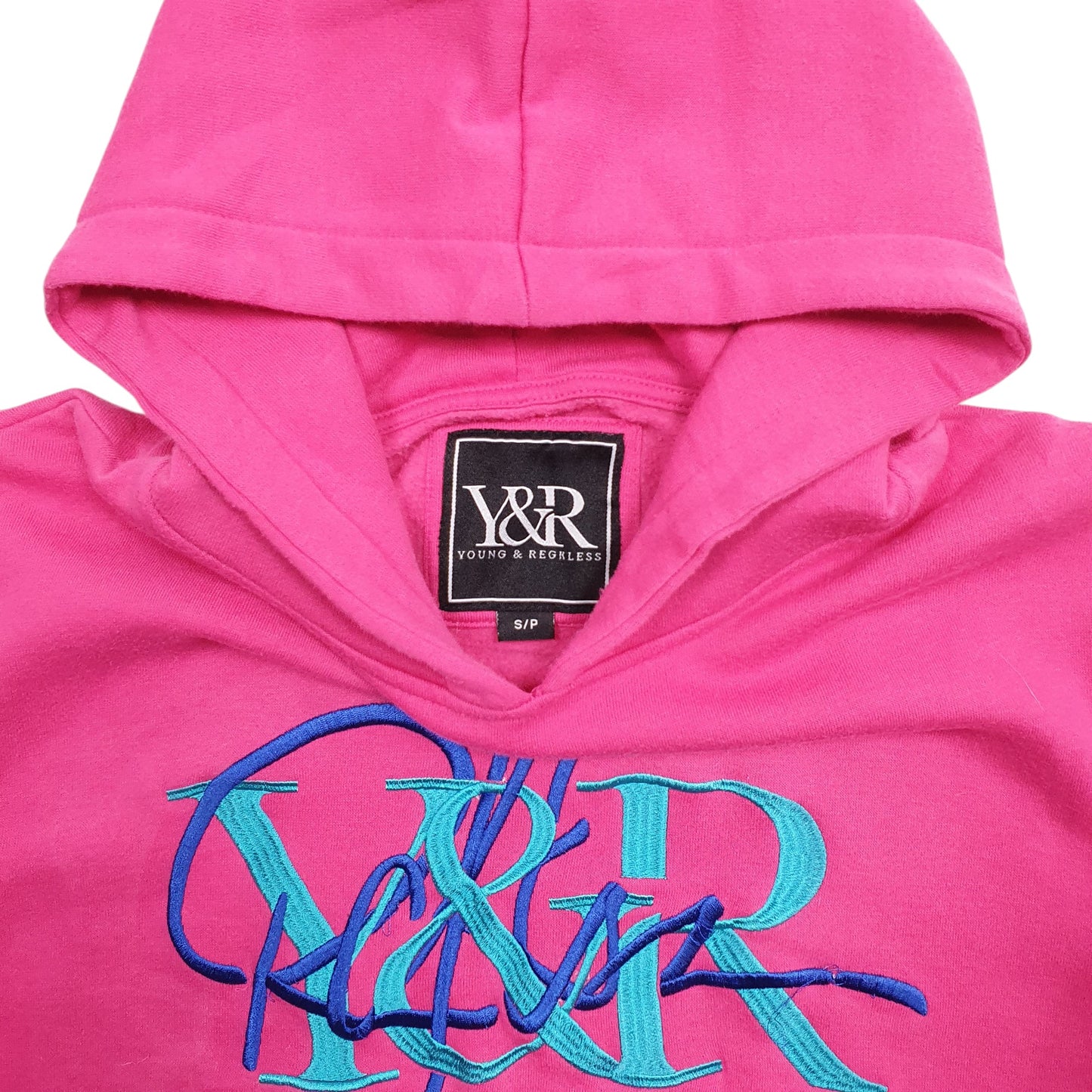 Womens Pink Y&R Young & Reckless Hoodie Jumper