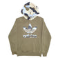 Mens Khaki Adidas Spellout Hoodie Jumper