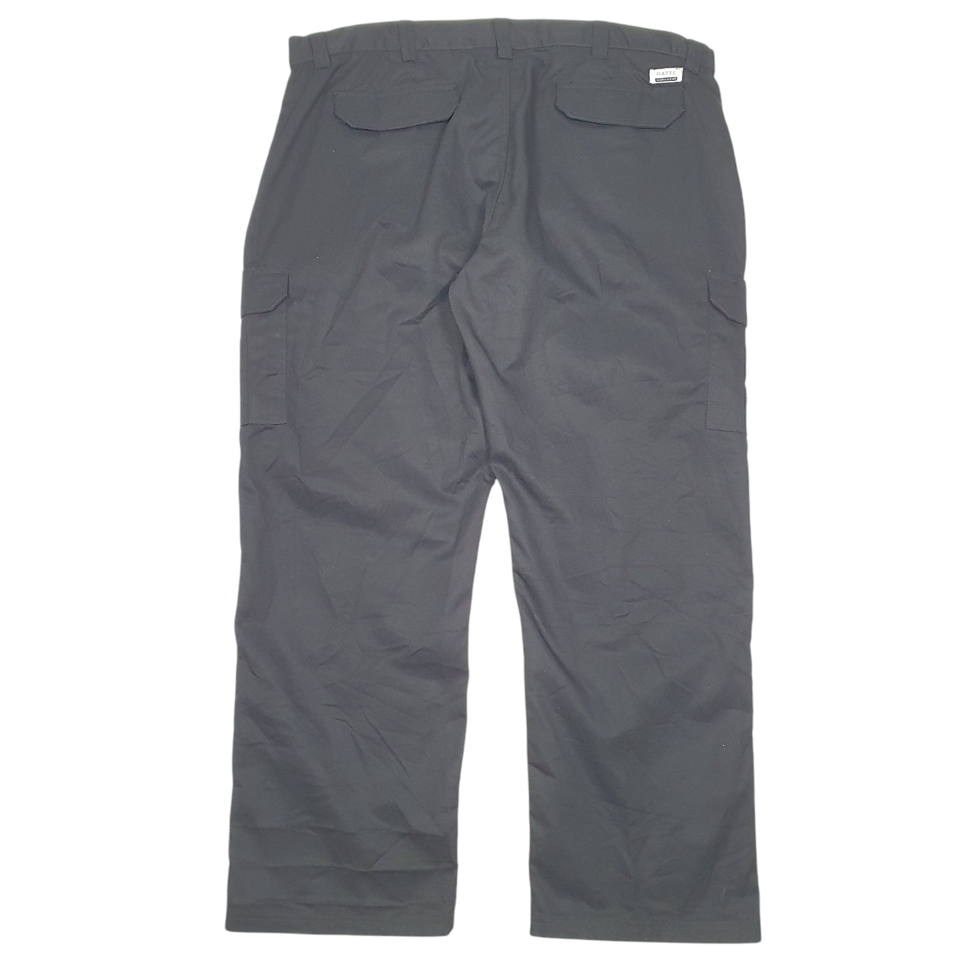 Mens Black Gatts Workwear Combat Utility Cargo Trousers