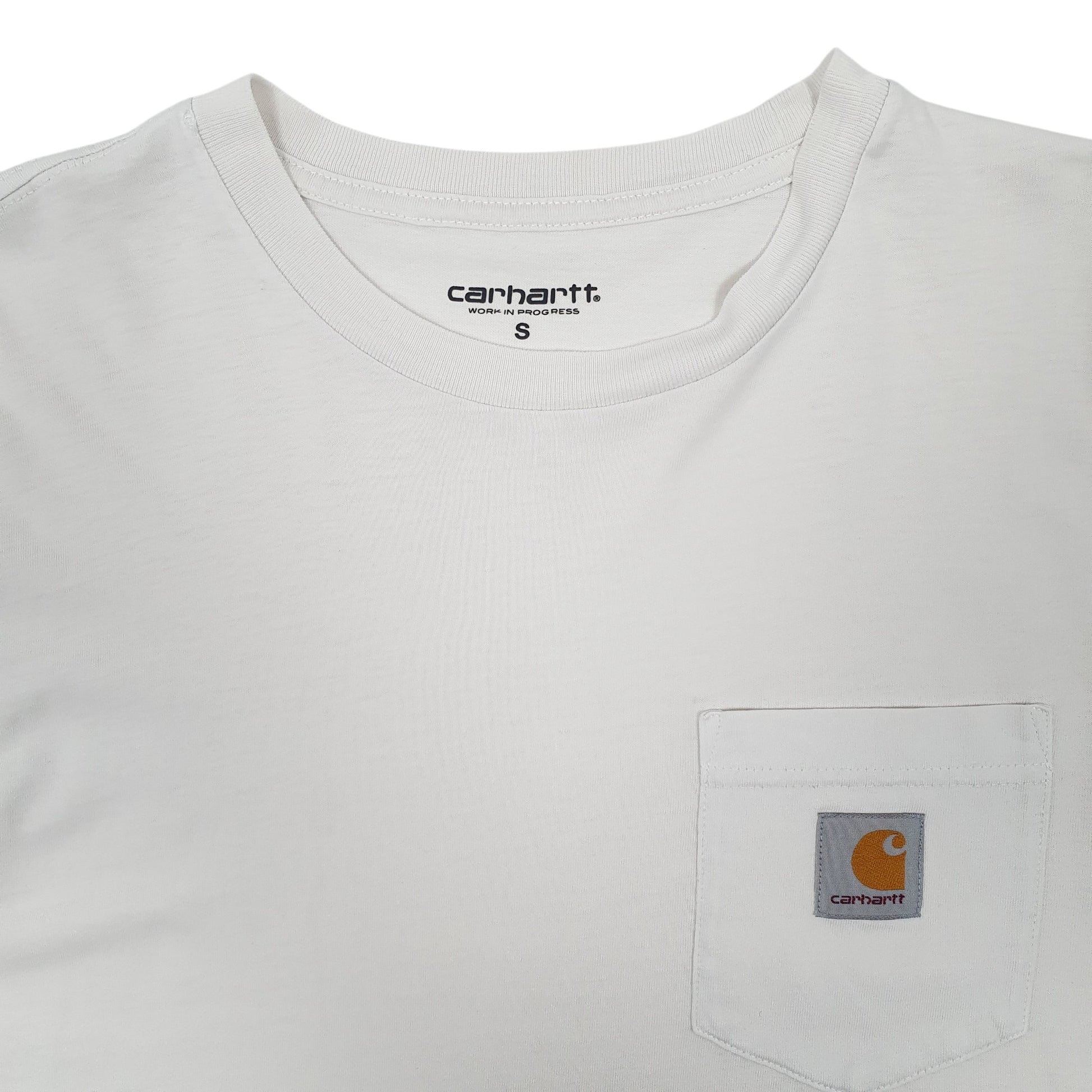 Mens White Carhartt  Short Sleeve T Shirt