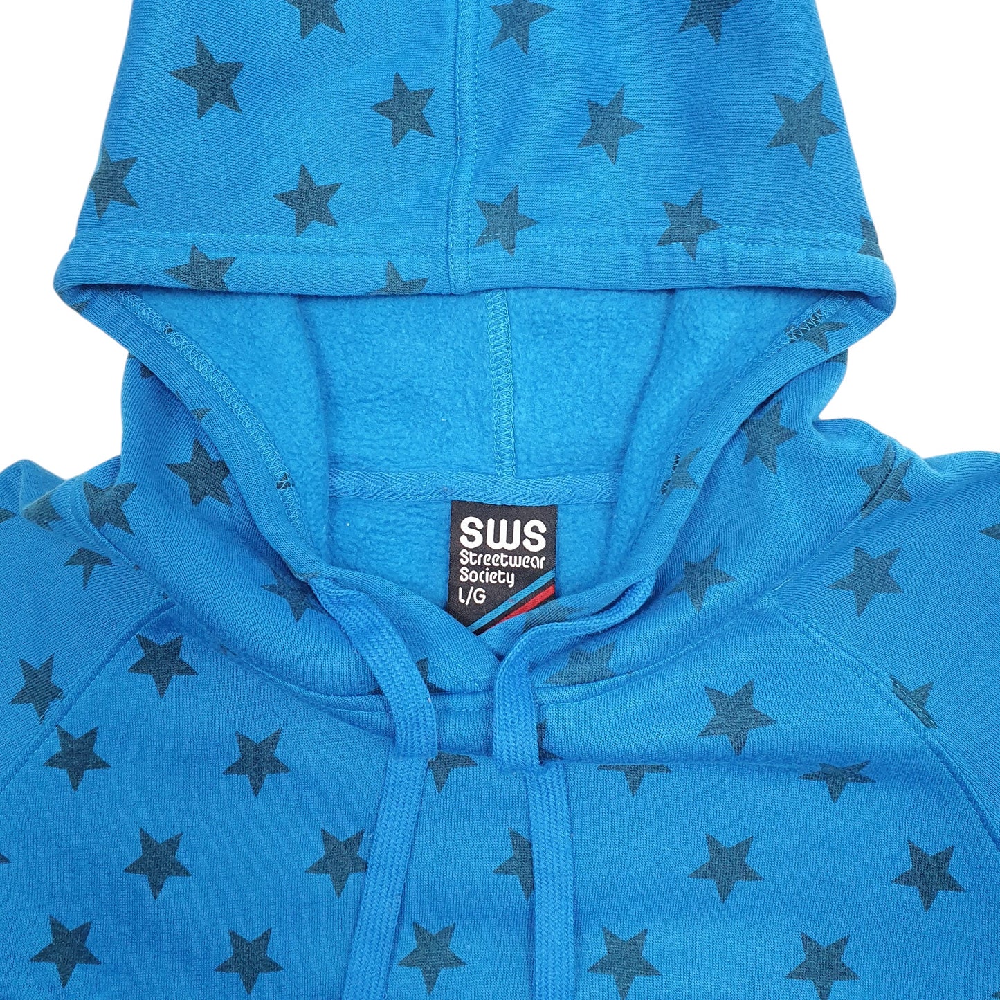 Womens Blue SWS Stars Hoodie Jumper