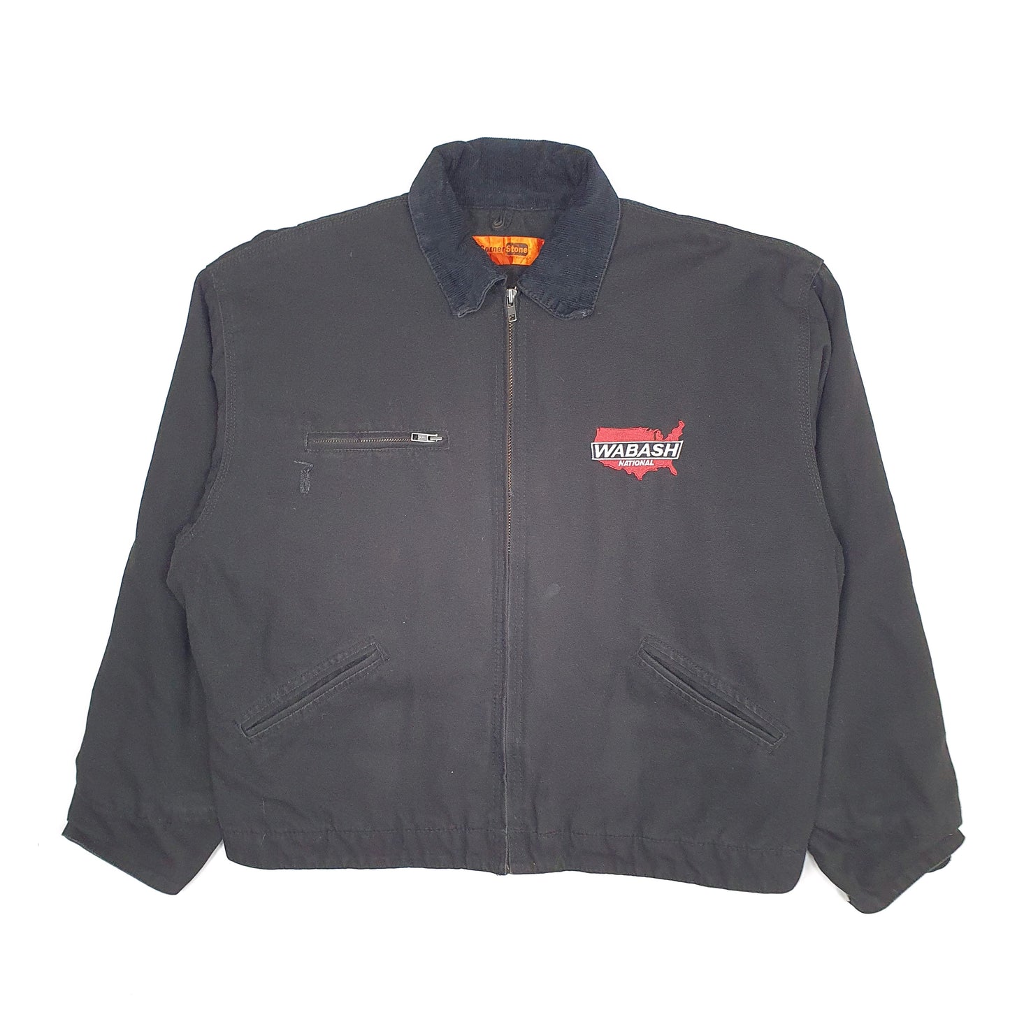 Mens Black Cornerstone Detroit Bomber Quilted Lined  Coat