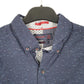 Mens Navy Denim & Flower Ricky Singh Short Sleeve Shirt