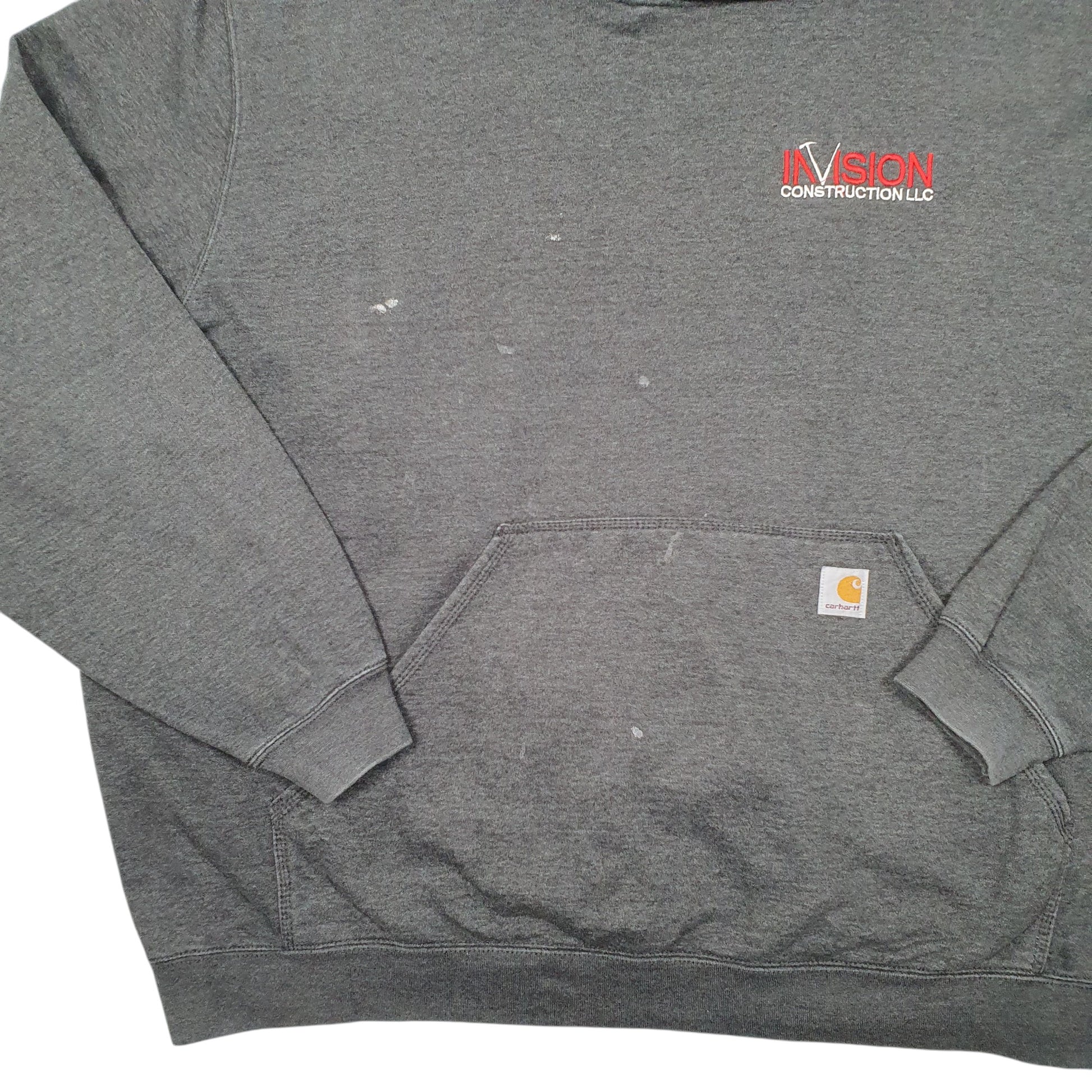 Mens Grey Carhartt Workwear Invision Construction Hoodie Jumper