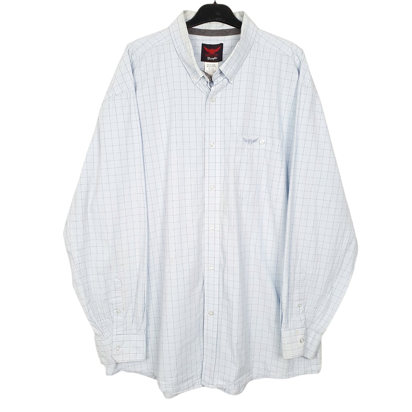 Mens Blue Wrangler Trevor Brazile Relentless Long Sleeve Shirt