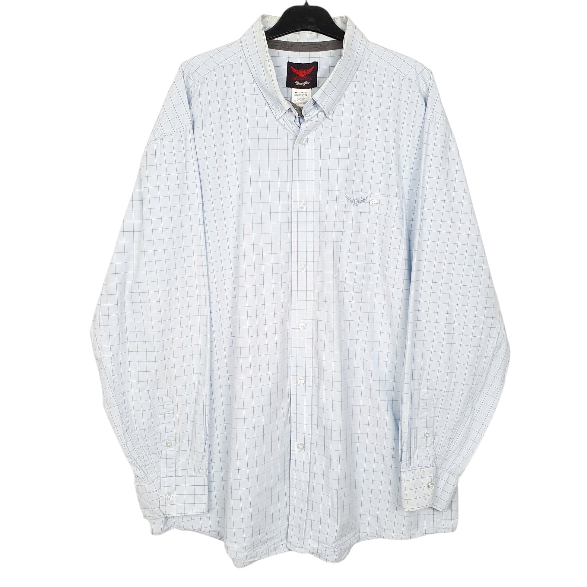 Mens Blue Wrangler Trevor Brazile Relentless Long Sleeve Shirt