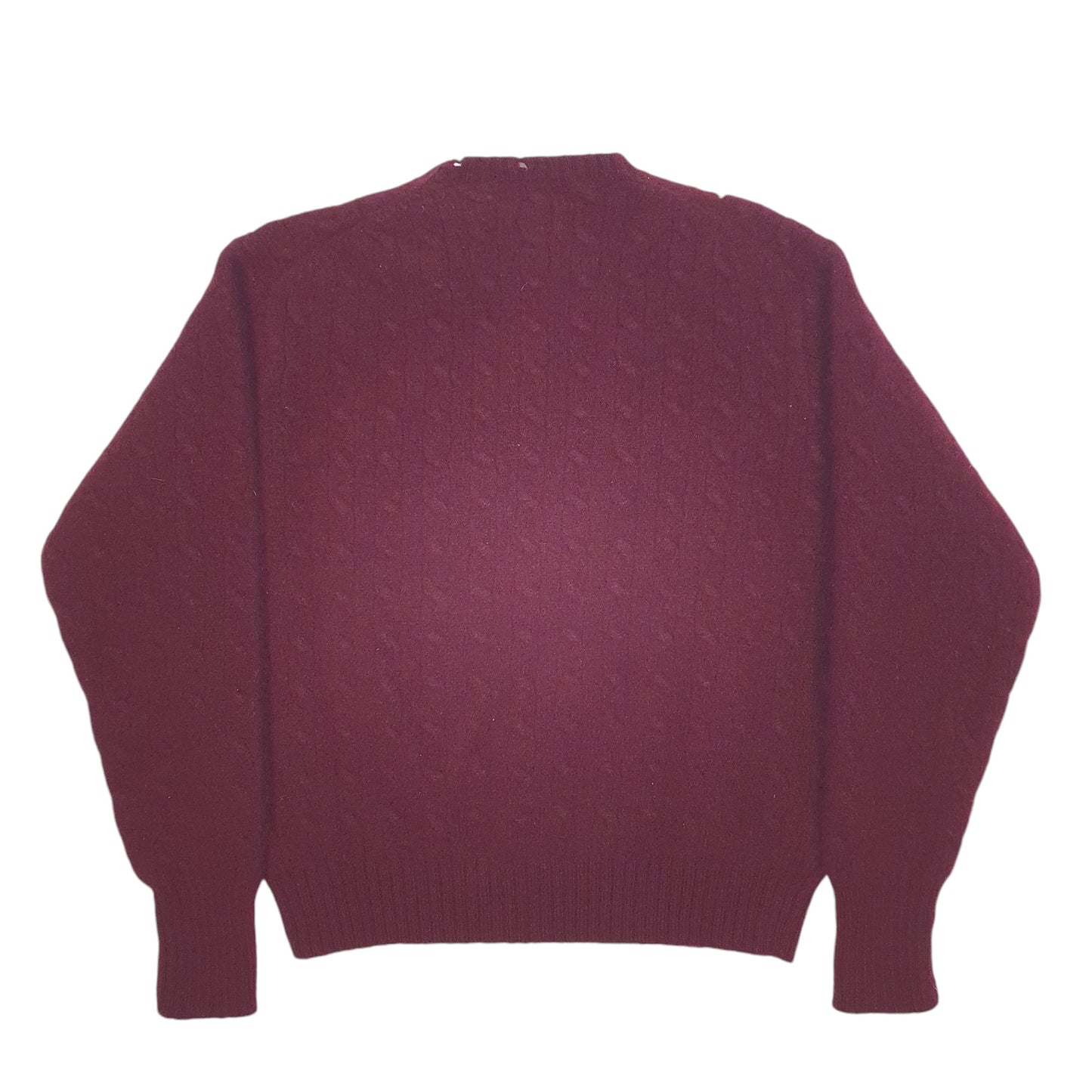 Womens Burgundy Ralph Lauren Knitted Crewneck Jumper