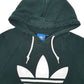 Mens Green Adidas Spellout Hoodie Jumper