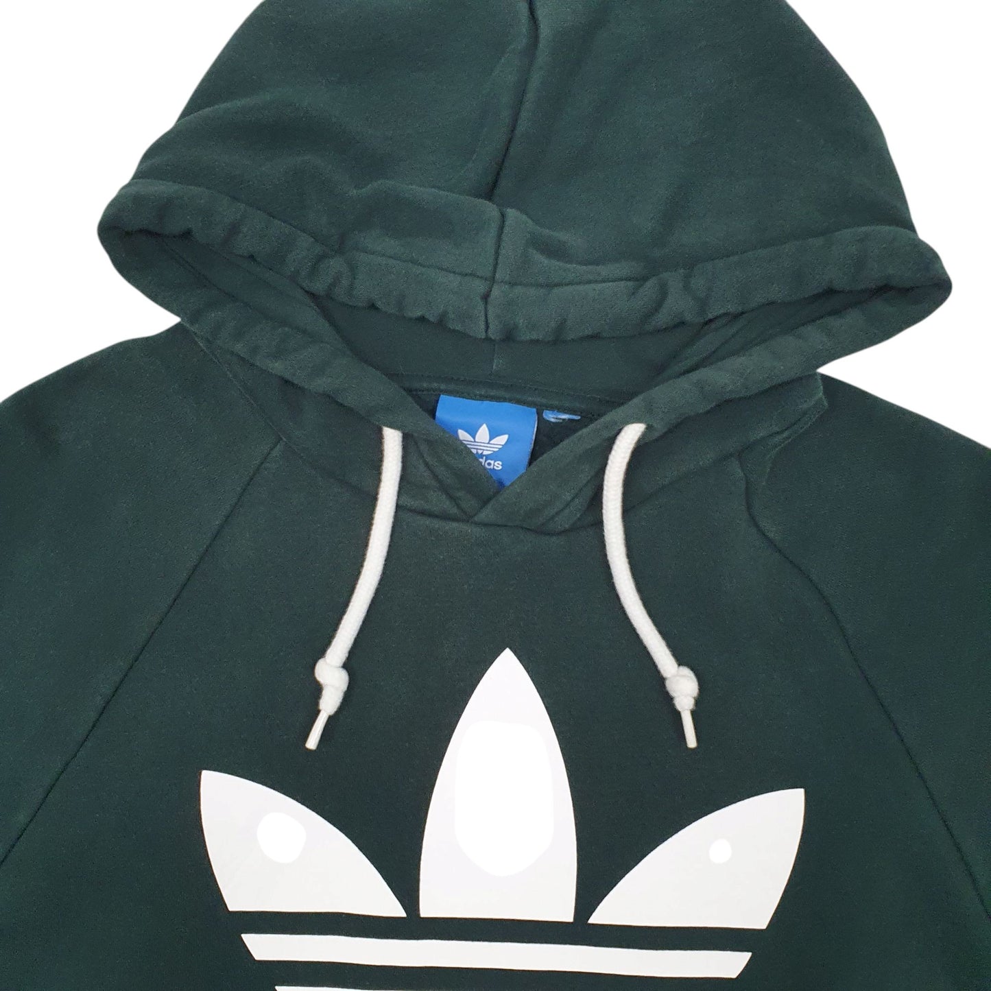 Mens Green Adidas Spellout Hoodie Jumper