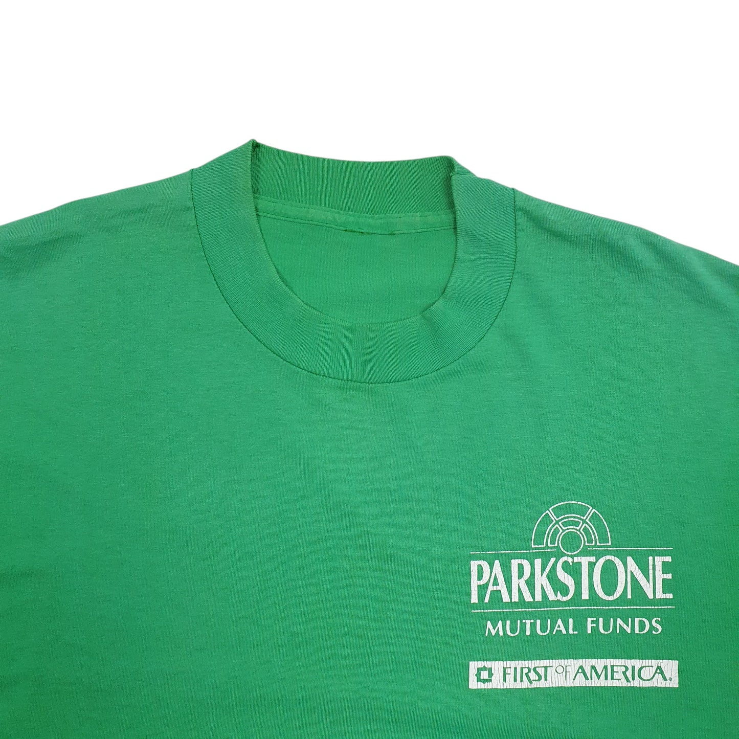 Mens Green Unbranded Single Stitch Vintage 90s Parkstone Short Sleeve T Shirt