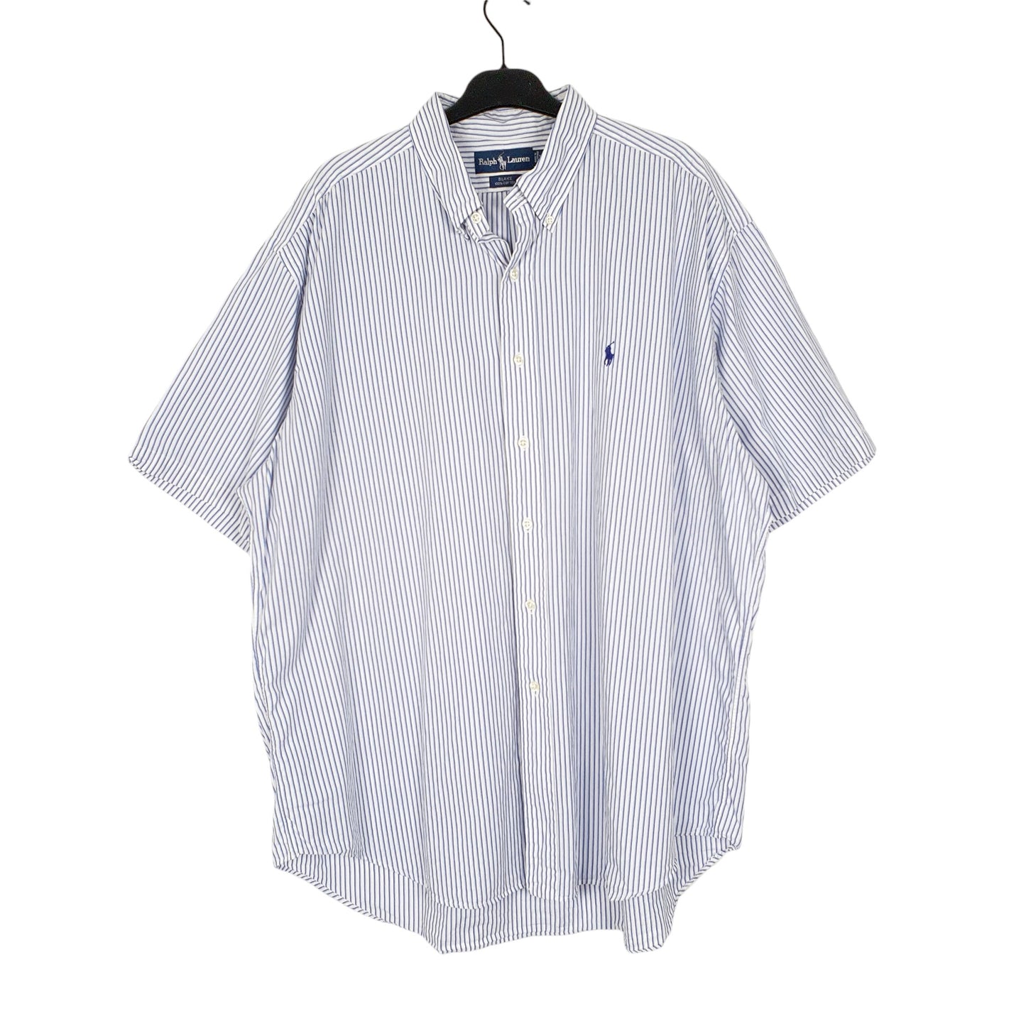 Mens Blue Polo Ralph Lauren Oxford Short Sleeve Shirt