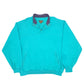 Mens Green Eddie Bauer Vintage Popper Snap Button Quarter Zip Jumper