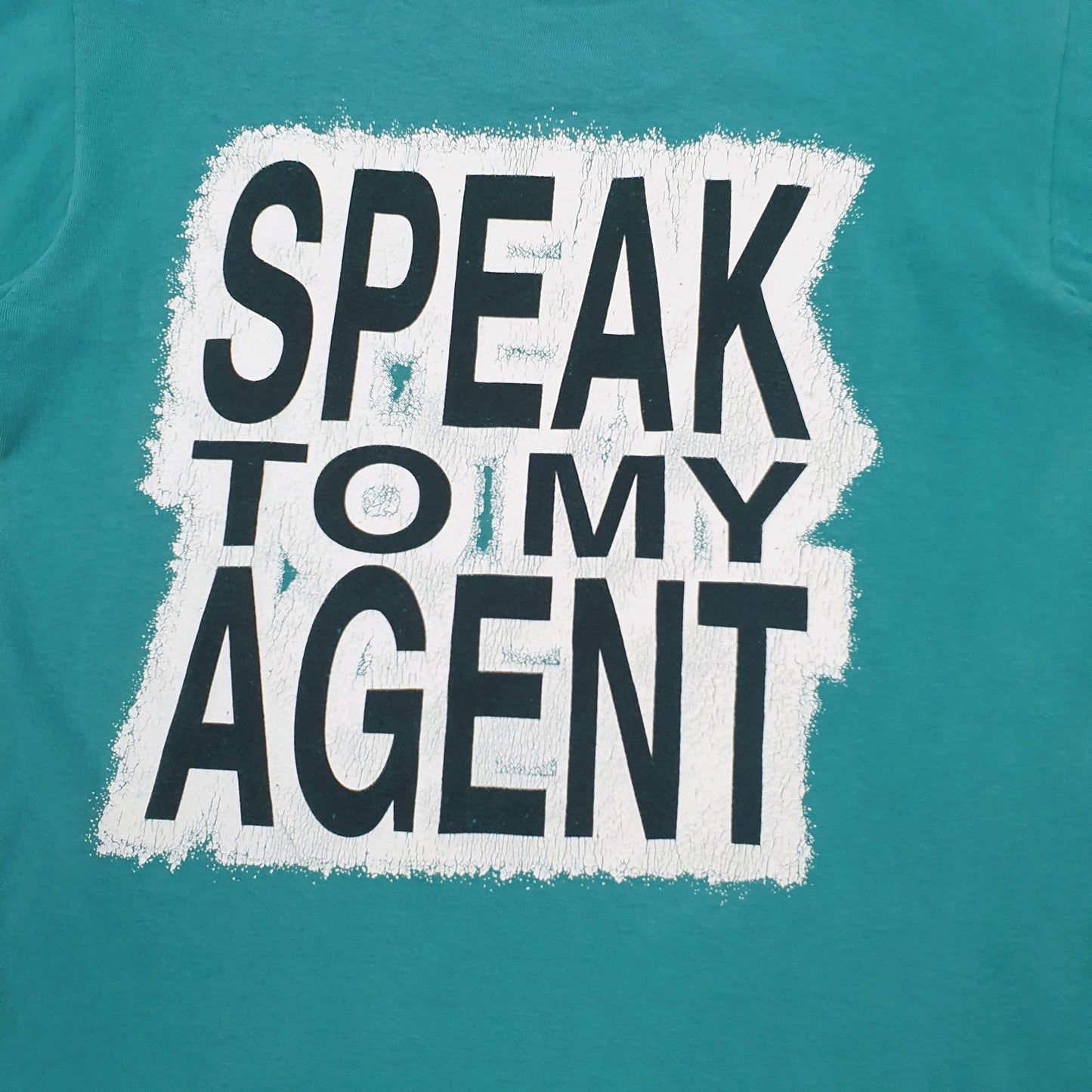 Womens Green United Brands International Single Stitch Vintage 90s Short Sleeve T Shirt