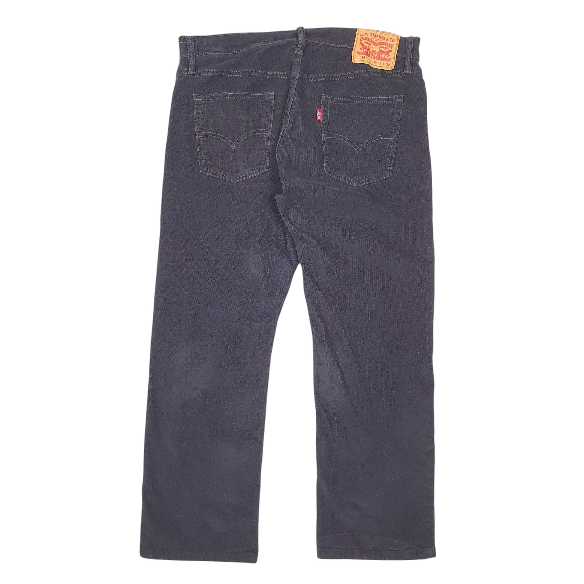 Mens Black Levis 514 Corduroy Trousers