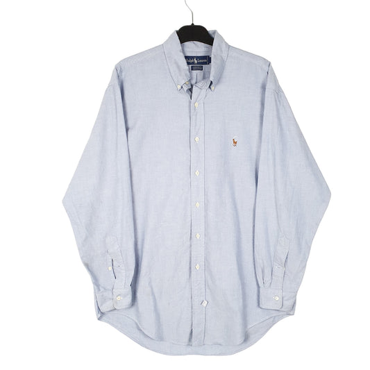Mens Blue Ralph Lauren Oxford Long Sleeve Shirt