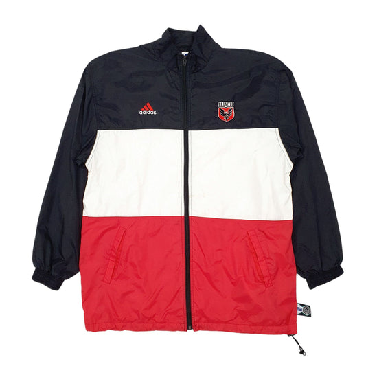 Mens Black Adidas Vintage 90s DC United Quarter Zip Coat