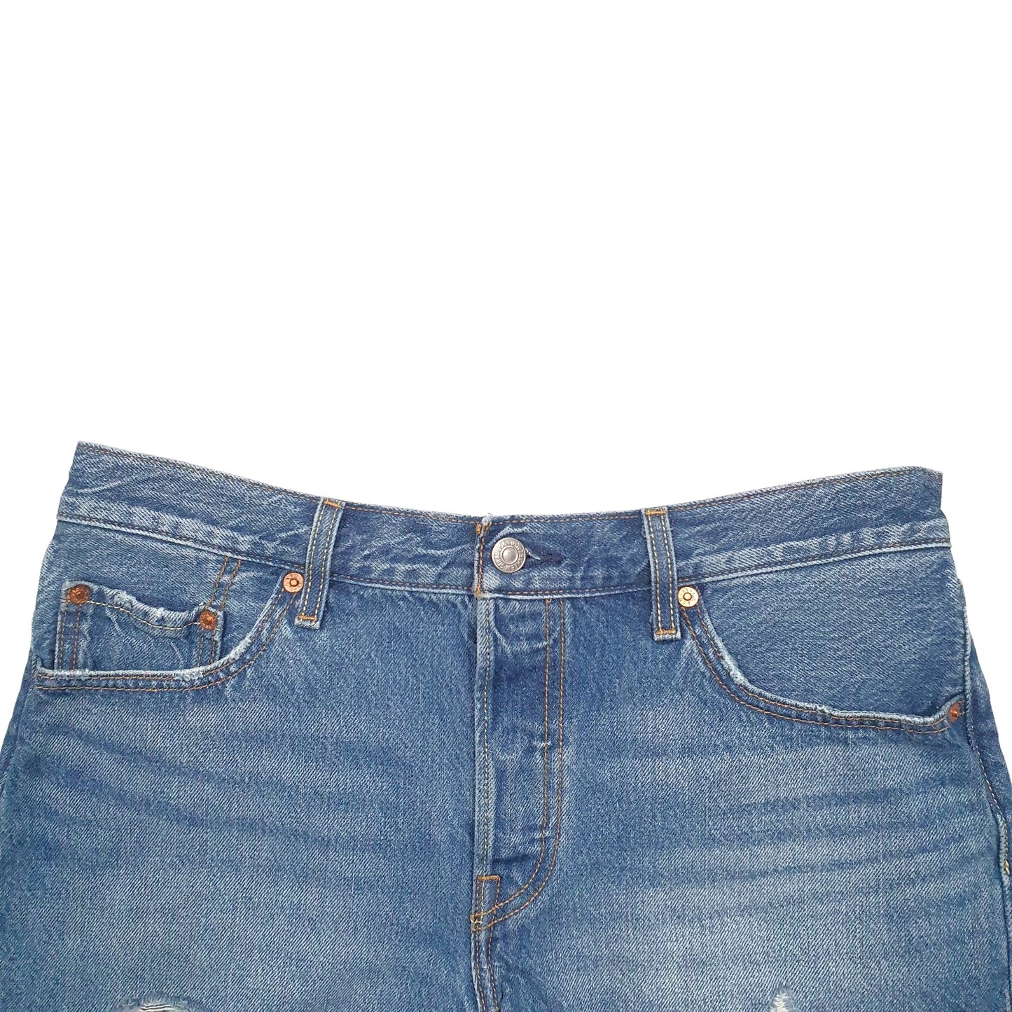 Womens Blue Levis 501 Denim Jorts Denim Shorts