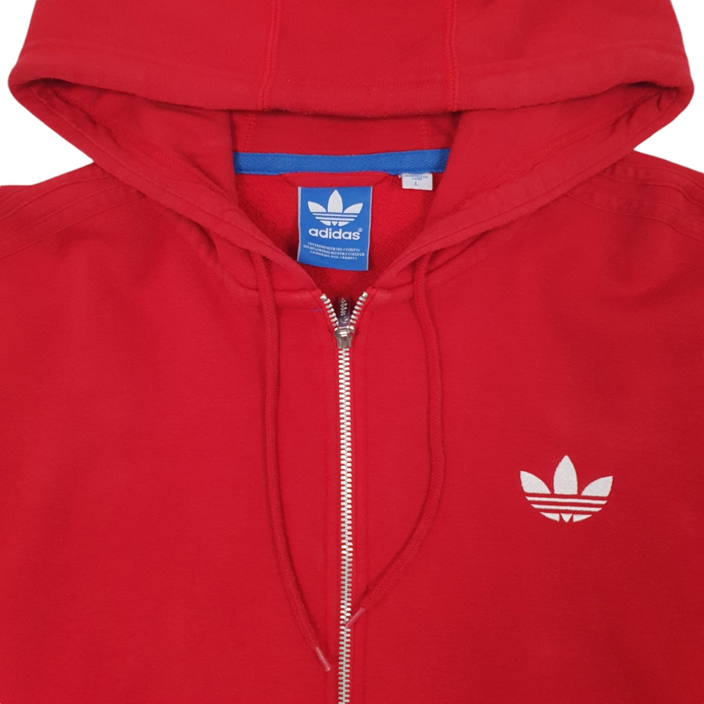 Mens Red Adidas  Full Zip Jumper
