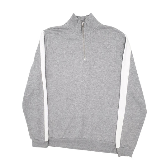 Mens Grey Asos  Quarter Zip Jumper