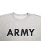 Mens Grey Unbranded Army Spellout Crewneck Jumper
