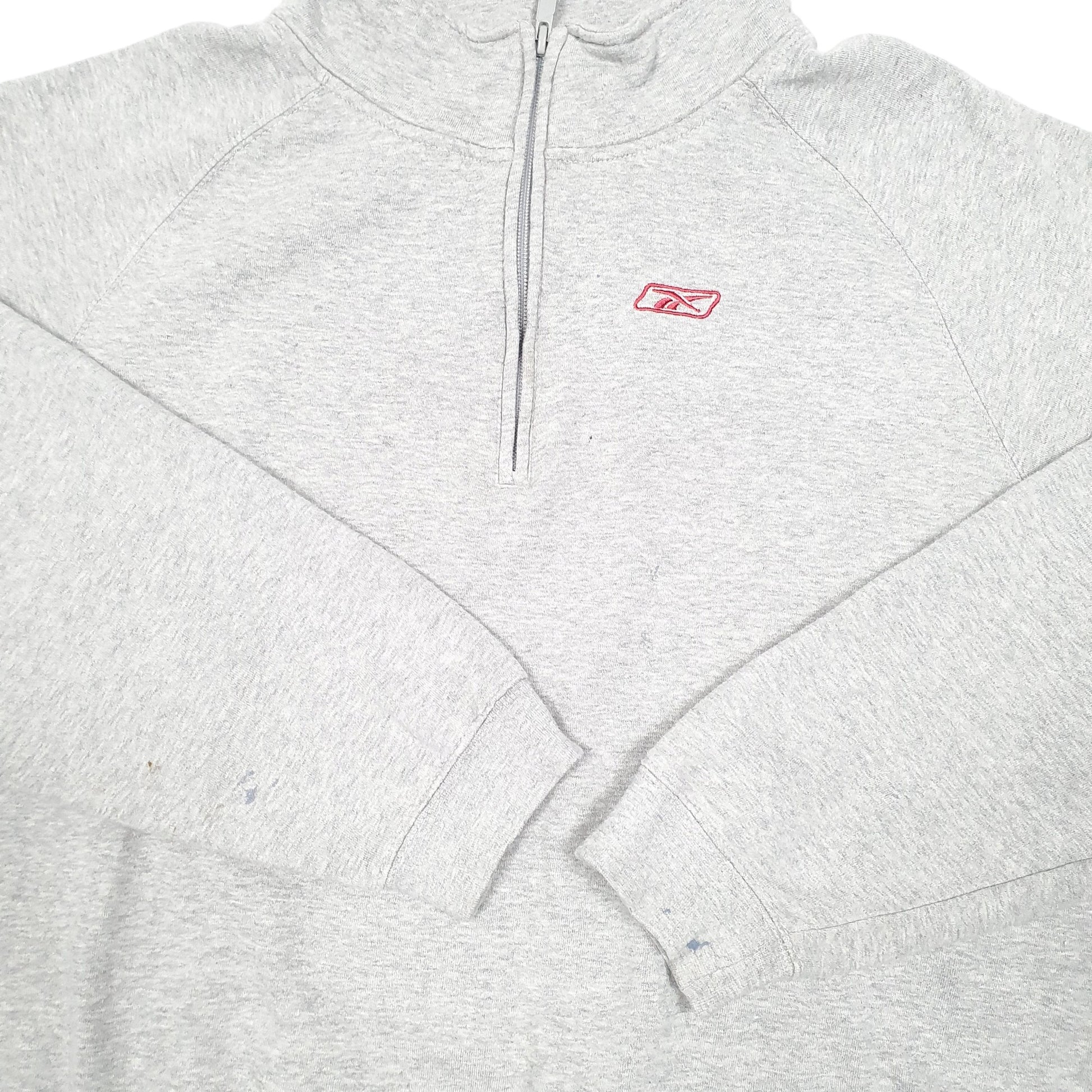 Mens Grey Reebok  Quarter Zip Jumper