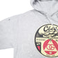 Mens Grey Obey Disent Distressed Since 1989 Hoodie Jumper