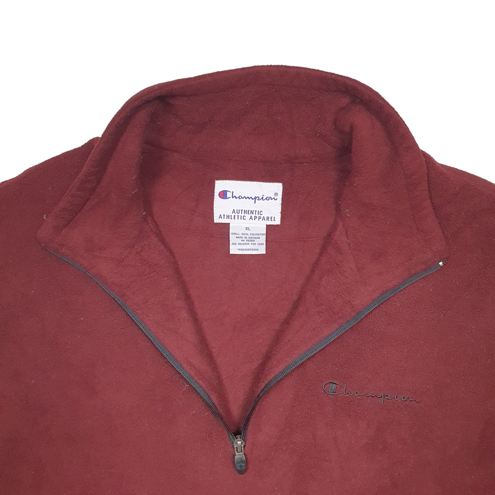 Mens Burgundy Champion  Quarter Zip Jumper