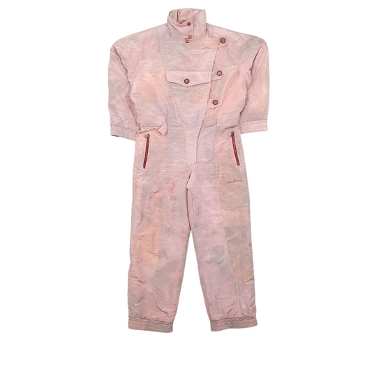 Mens Pink Cerruti Sport Vintage 90s Padded Ski Suit  Coat