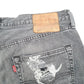 Womens Grey Levis 501 Denim Jorts Cut Off Hot Pants Distressed Denim Shorts