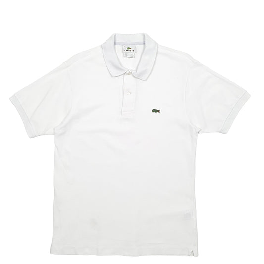 Mens White Lacoste  Short Sleeve Polo Shirt