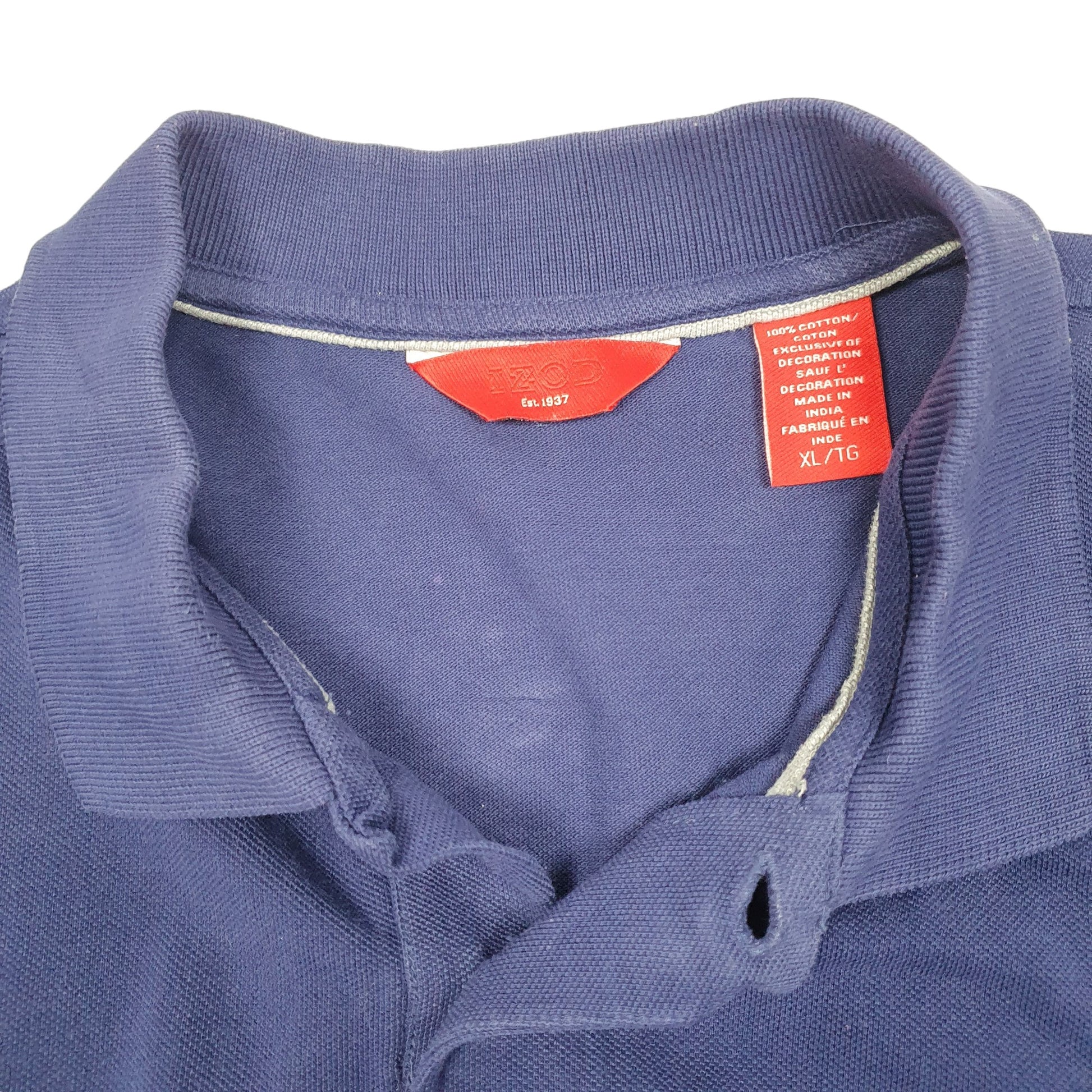Mens Navy Izod  Short Sleeve Polo Shirt