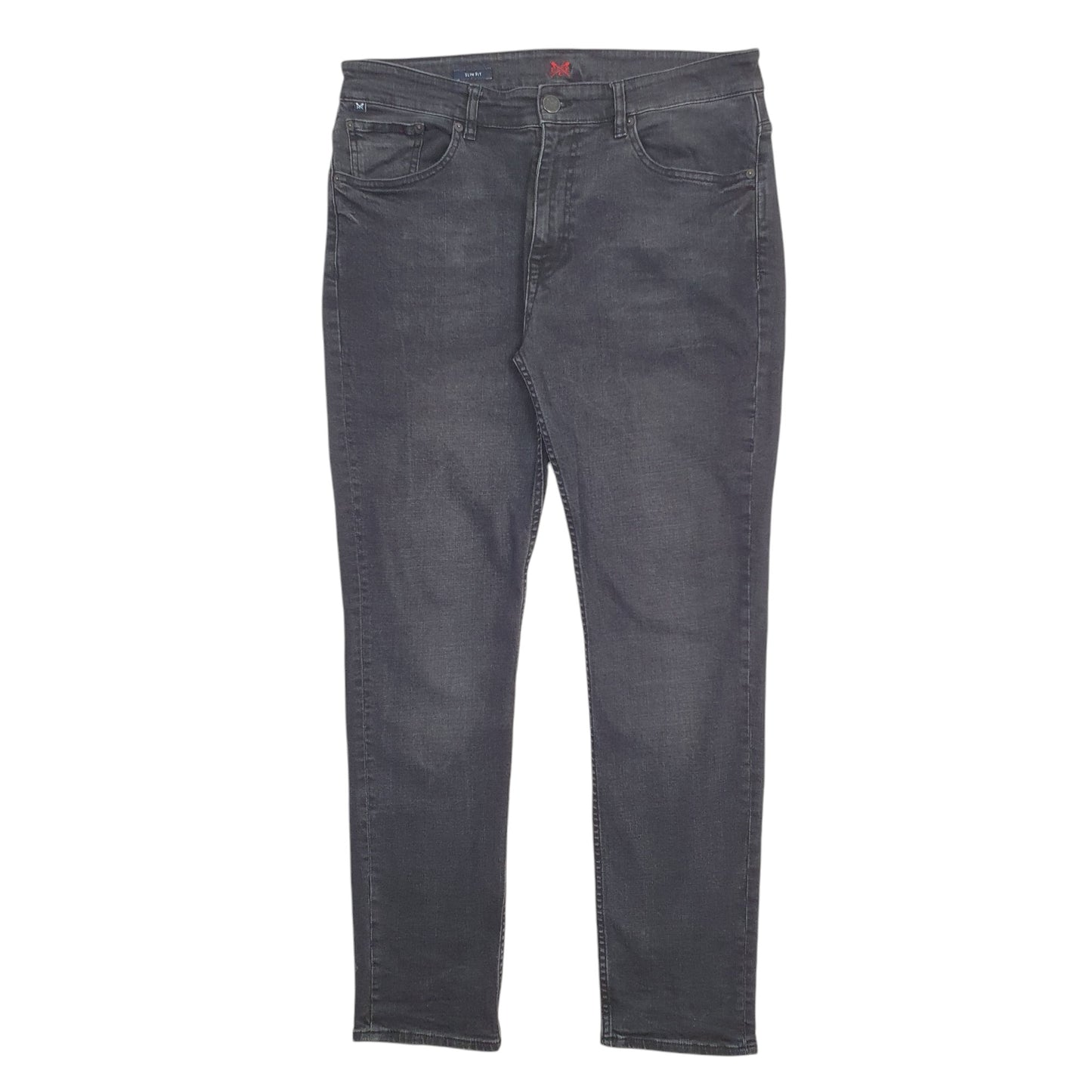 Mens Black Crew Clothing Company Stretch Fit Casual JeansW34 L30