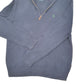 Mens Navy Polo Ralph Lauren Knit Quarter Zip Jumper