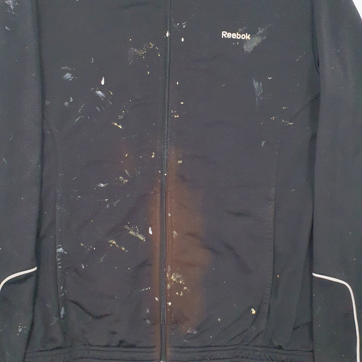 Mens Black Reebok Active Wear Full Zip Jumper