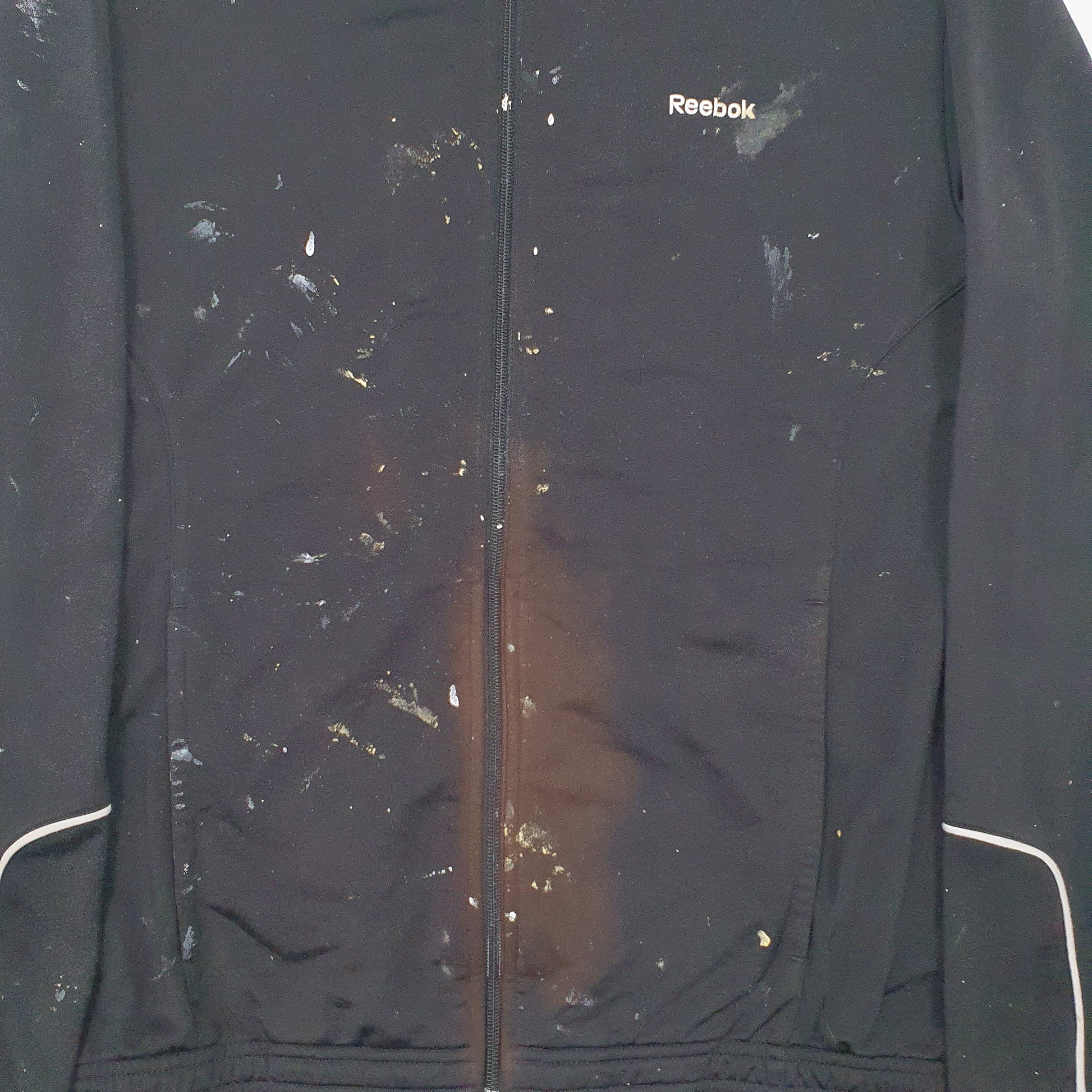 Mens Black Reebok Active Wear Full Zip Jumper