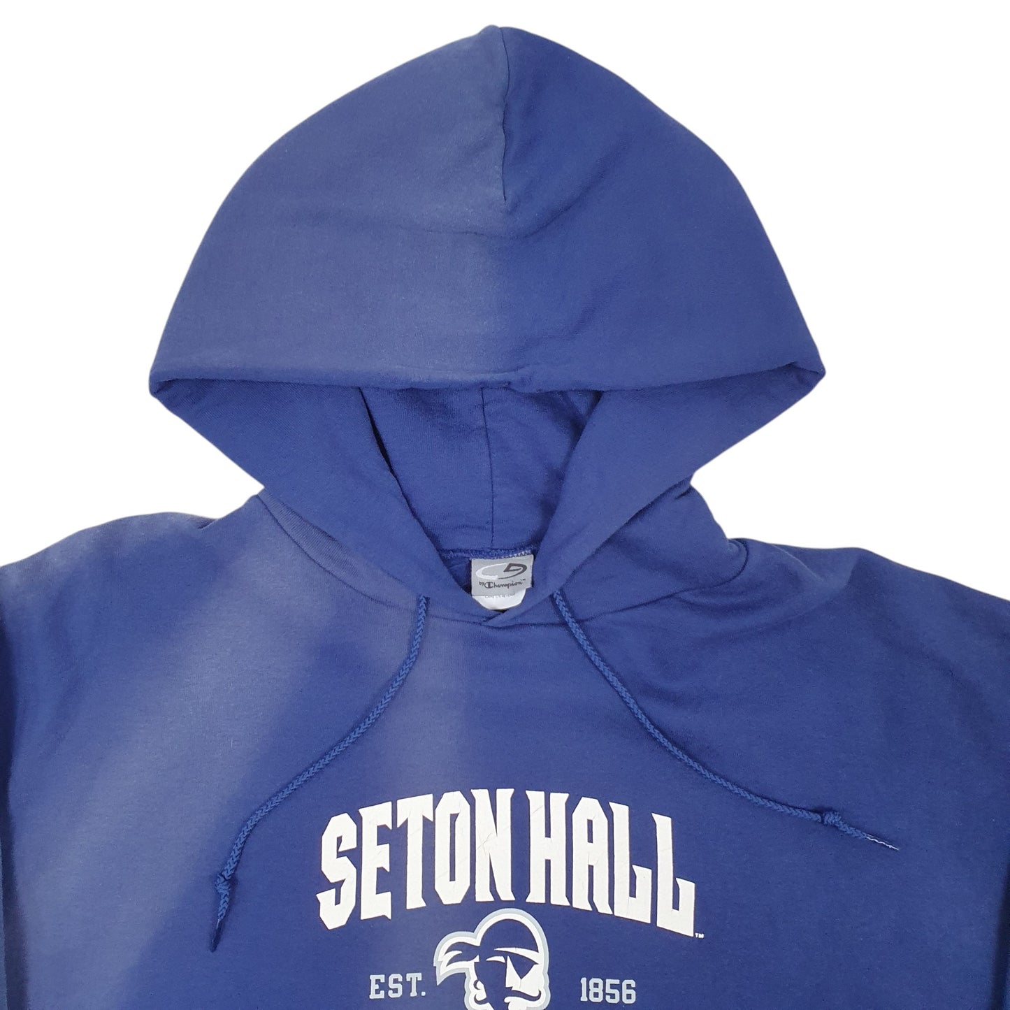 Mens Blue Champion Spellout. Hoodie Jumper