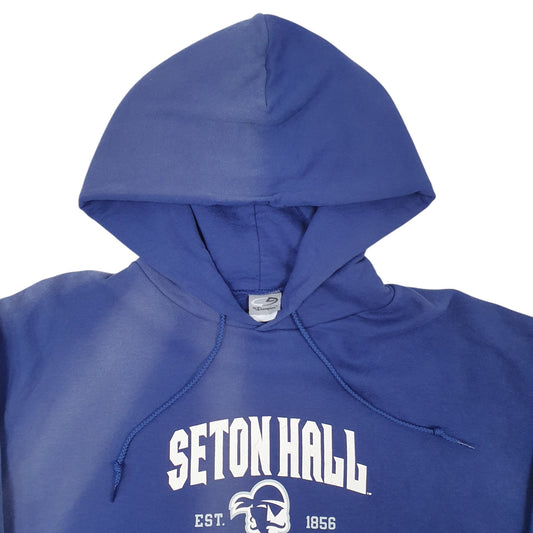 Mens Blue Champion Spellout. Hoodie Jumper