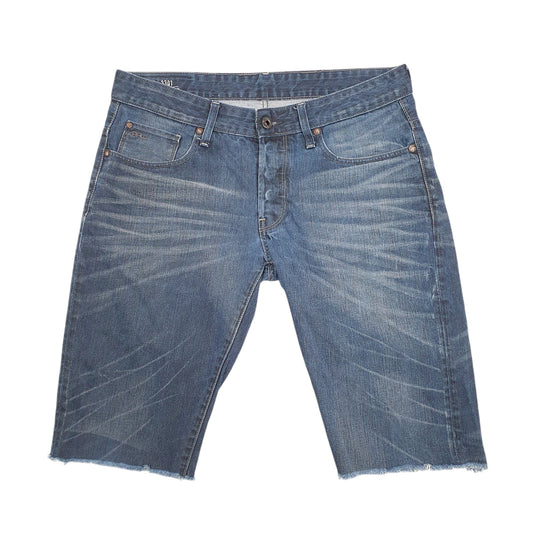 Mens Blue G Star Raw Cut Off Jorts Jean Denim Shorts