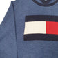 Mens Blue Tommy Hilfiger OG Box Logo Knit Crewneck Jumper