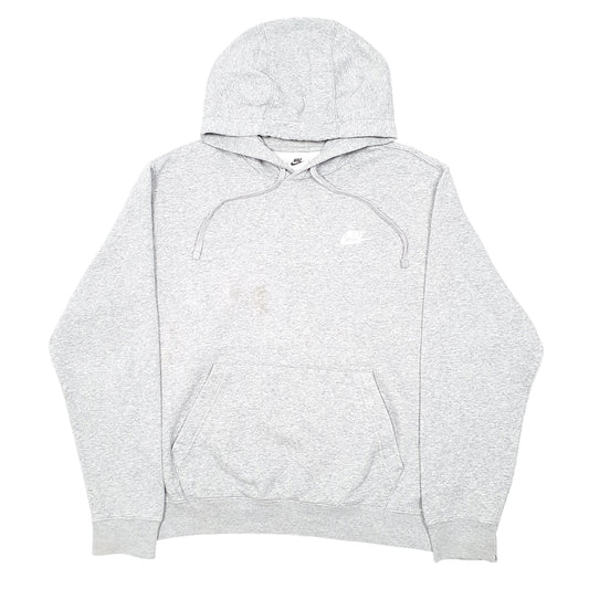 Mens Grey Nike Loose Baggy Hoodie Jumper