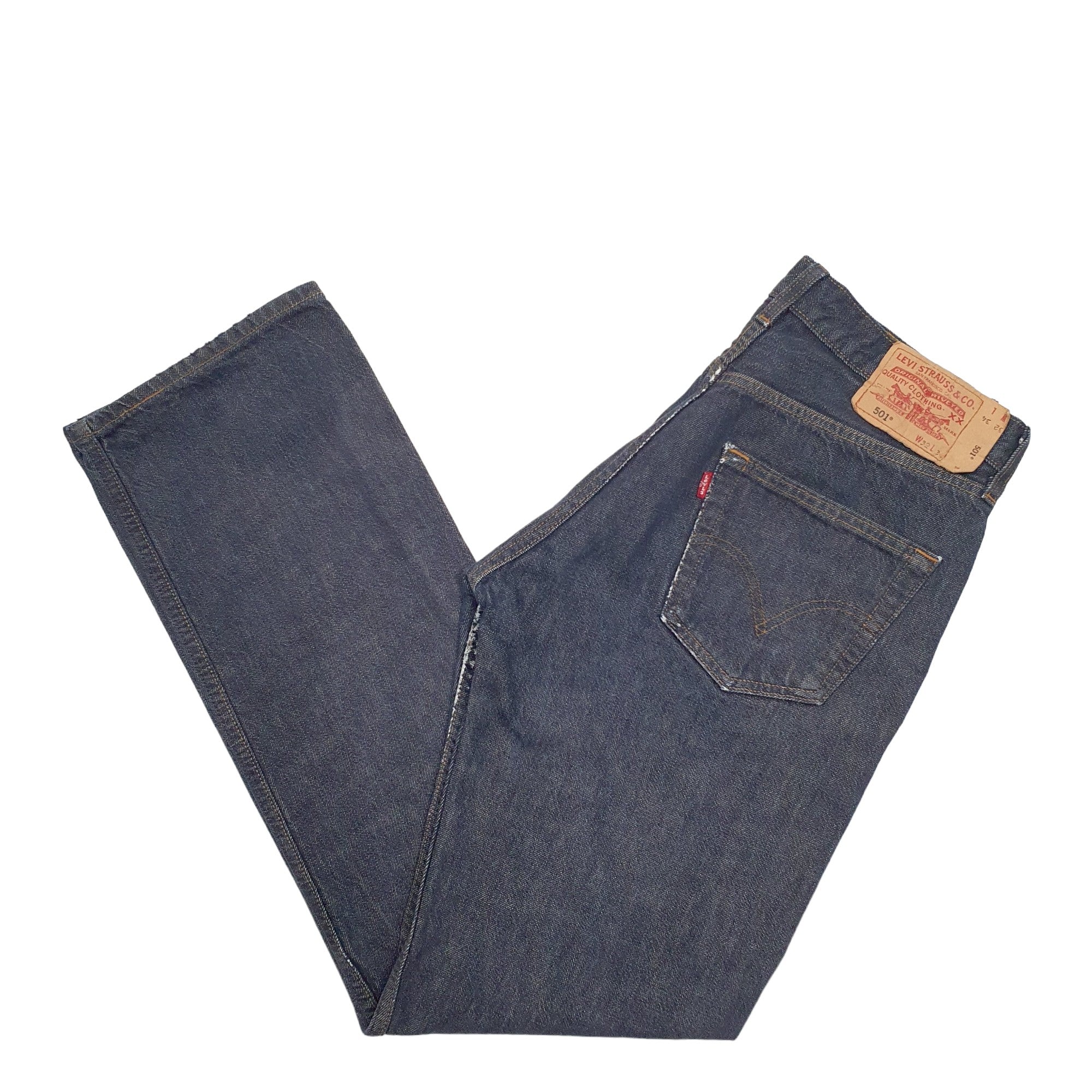 Mens Levis 501 Regular Fit Blue Jeans W32 L34 Bundl Clothing