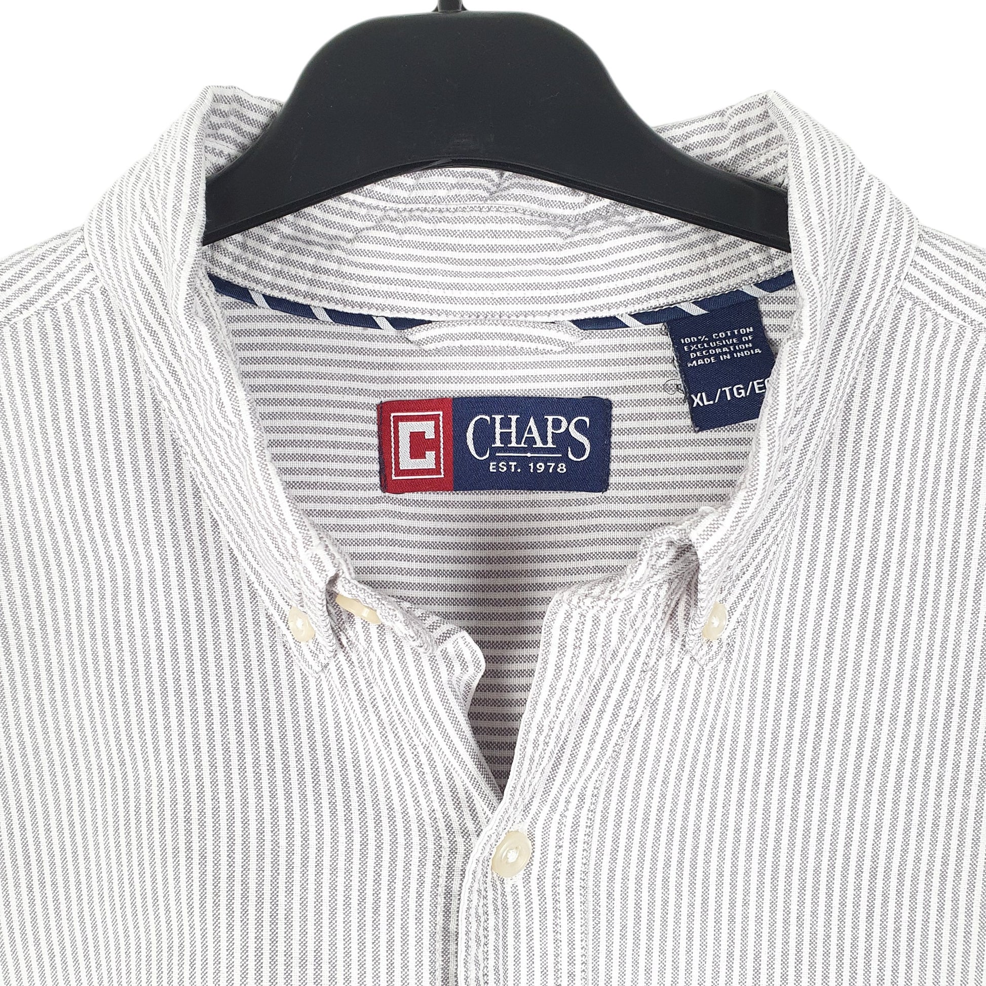 Mens Grey Chaps Oxford Long Sleeve Shirt