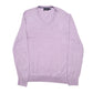 Mens Lilac Nautica Knit V Neck Jumper