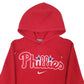 Mens Red Nike Phillies Spellout Hoodie Jumper
