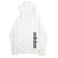 Mens White Adidas Spellout Hoodie Jumper