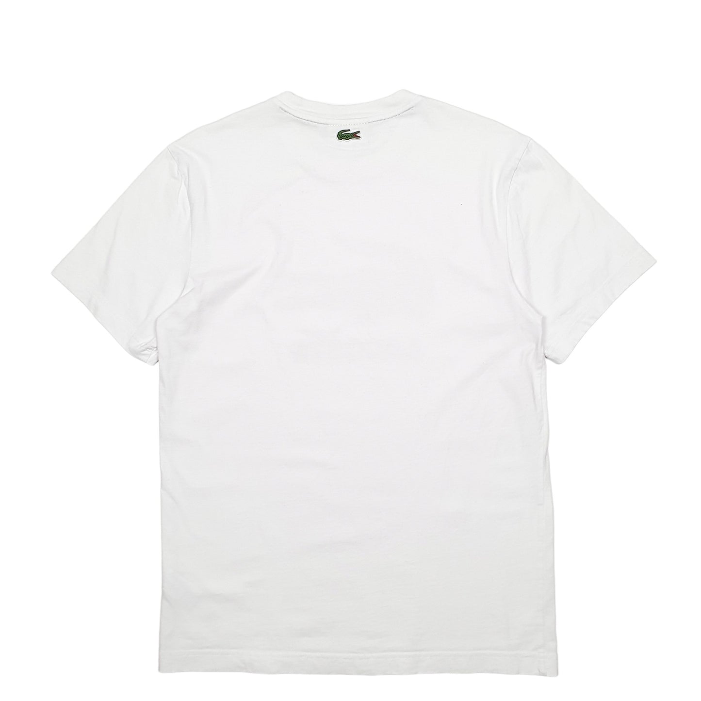 Mens White Lacoste  Short Sleeve T Shirt